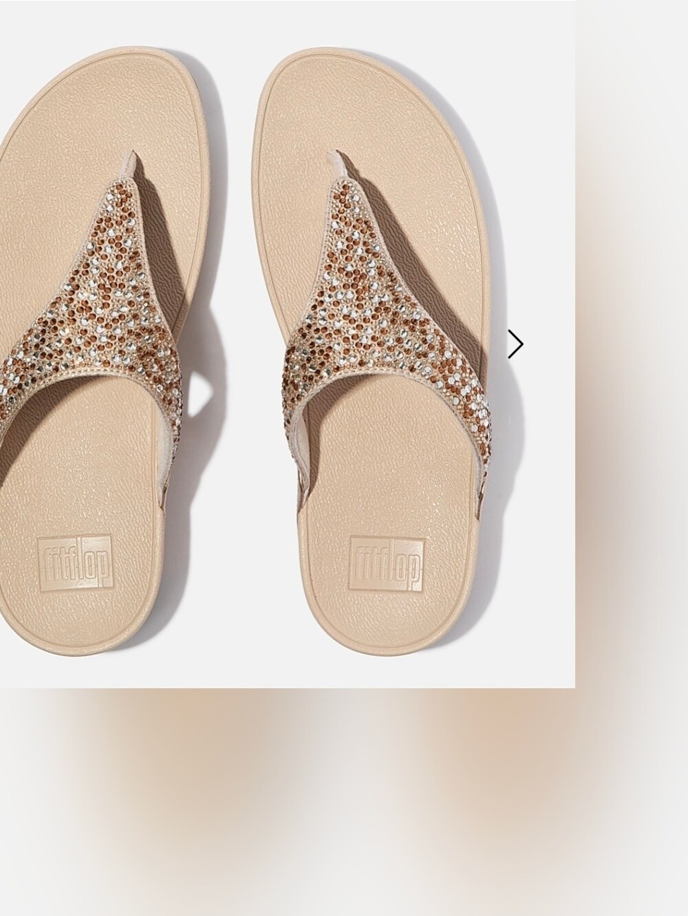 Fitflop Glitter Thong Wedge Sandal - Gold 5 Women/3-3.5 Youth - Picture 7 of 8